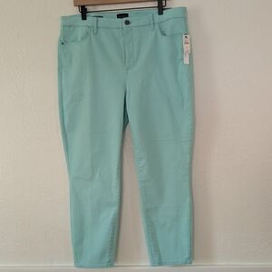 Talbots NWT Crop Jegging Size 16 Women's Aqua Pants